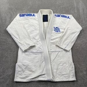 Sanabul Jiu Jitsu Gi Pants Shirt White Blue BJJ Martial Arts MMA Size A2